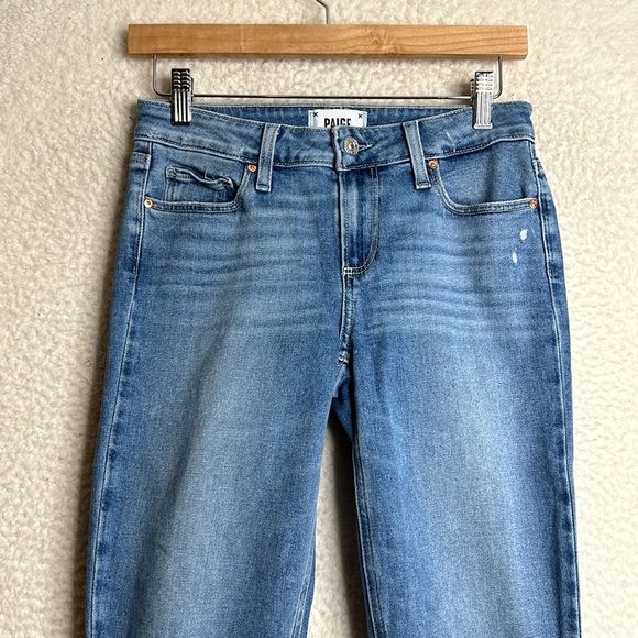 NWOT Paige Womens Verdugo Ankle Ripped Raw Hem Skinny Denim Jeans Blue SIZE 26 - Picture 2 of 11